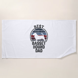 Best Dog Pater Vater - Vintager Basset Hound Strandtuch
