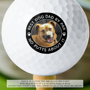 BEST DOG VATER BY PAR Foto Funny Custom Colors Golfball