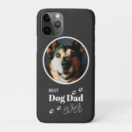 Best Dog Vater Custom Foto Pawprint iPhone Case