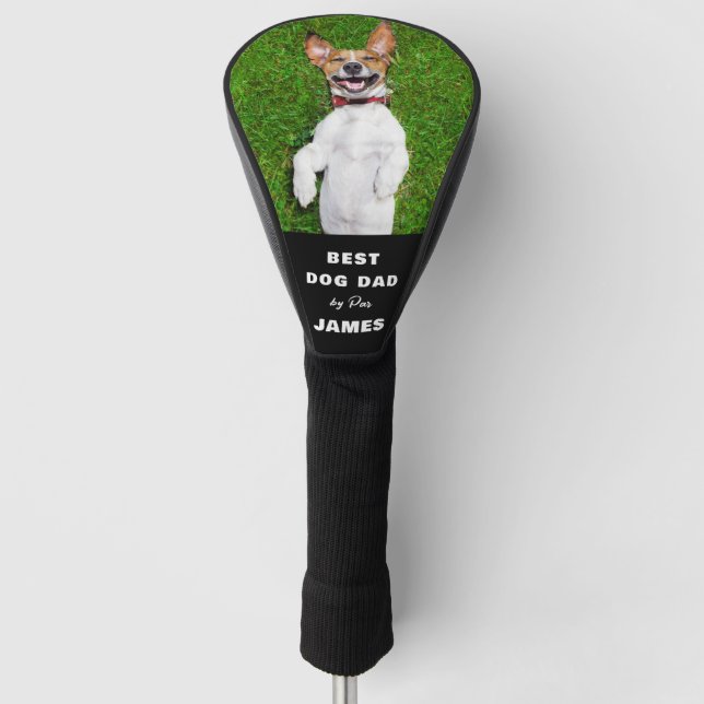 BEST DOG VATER Custom Foto Vatertag Golf Headcover (Vorderseite)