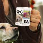 BEST DOG VATER EVENT FotoCollage Personalisiert Kaffeetasse<br><div class="desc">Erstellen Sie eine personalisierte Foto-Kaffee-Tasse für den BEST DOG VATER EVER mit moderner Typografie mit Hundepflaster, 4 Bildern und personalisiert mit Ihrer benutzerdefinierten Nachricht oder Sie können den Beispieltext löschen, um den Bereich leer unter dem Titel verlassen. FOTO TIPP: Wählen Sie Fotos mit dem Thema in der Mitte und/oder vor...</div>