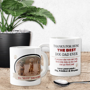 Best Dog Vater Ever Funny Kaffee Tasse mit Foto
