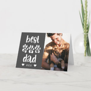Best Dog Vater Foto Typografie Karte