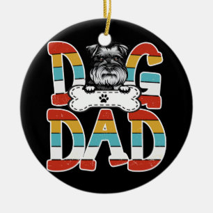Best Dog Vater Schnauzer Dog Liebhaber Keramik Ornament