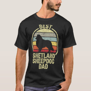 Best Dog Vater Vater - Vintag Sheltie Shetland Sie T-Shirt
