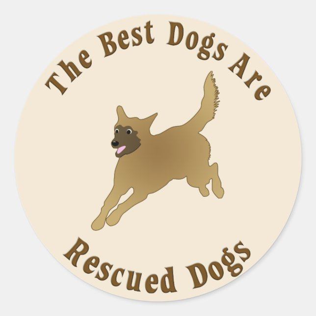 Best Dogs Are Rescued - Mutts Runder Aufkleber (Vorderseite)