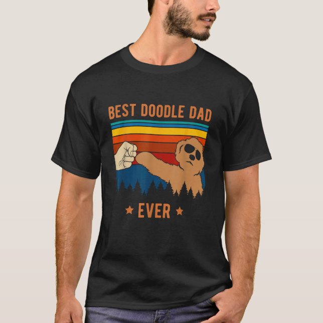 Best Doodle Dad Ever Funny Dog Goldendoodle Labrad T-Shirt (Vorderseite)