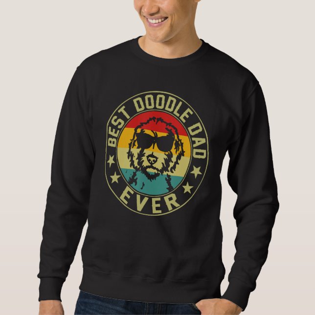 Best Doodle Dad Ever Goldendoodle 4th Of July Sweatshirt (Vorderseite)