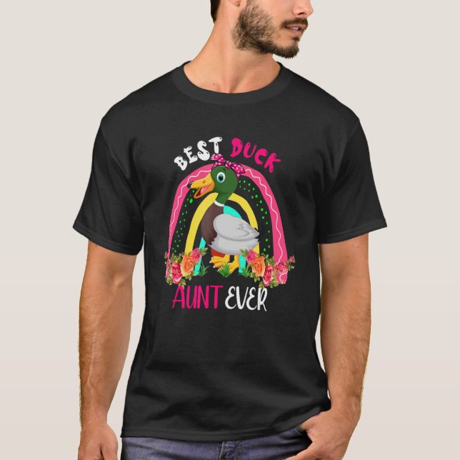 Best Duck Aunt Ever Cute Duck Bow Tie Farm Mother' T-Shirt (Vorderseite)