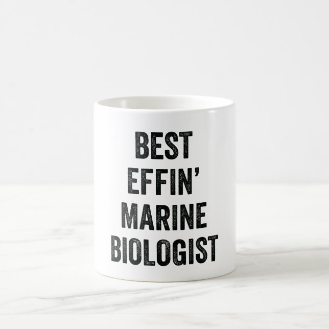 Best Effin' Marine Biologe Kaffeetasse (Mittel)