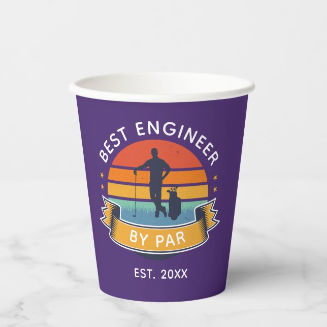 Best Engineer by Par Engineering Graduate Golfer Pappbecher (Vorderseite)
