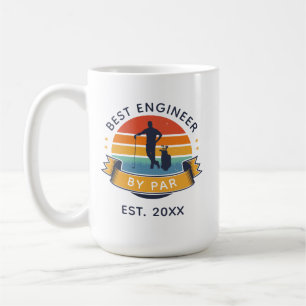 Best Engineer by Par Vater Birthday Golf Lover Kaffeetasse