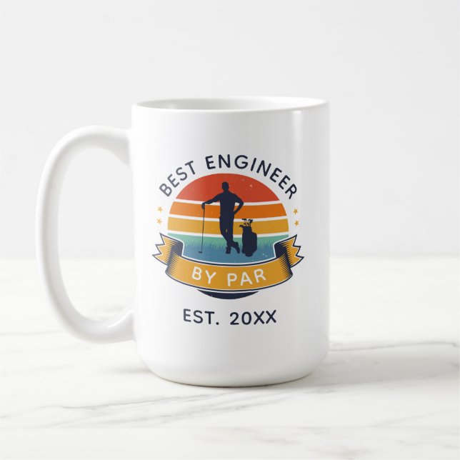 Best Engineer by Par Vater Birthday Golf Lover Kaffeetasse (Links)