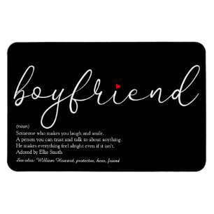 Best Ever Boyfriend Definition Script Liebe Herz Magnet
