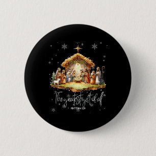Best Ever Christmas Cool Jesus Nativity Scene Chri Button