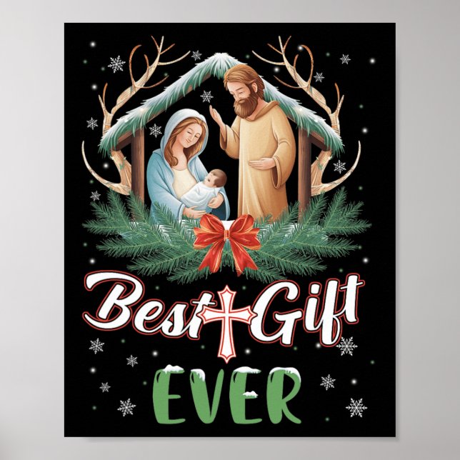 Best Ever Christmas Cool Jesus Nativity Scene Chri Poster (Vorne)