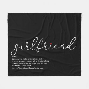 Best Ever Girlfriend Definition Script Liebe Herz Fleecedecke