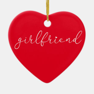Best Ever Girlfriend Definition Script Liebe Herz Keramik Ornament