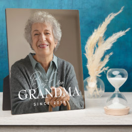 Best Ever Grandma Since 20XX Simple Elegant Photo Fotoplatte