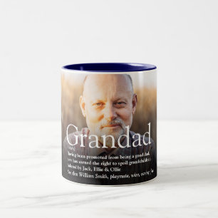 Best Ever Grandpa, Grandad, Dad Definition Foto Zweifarbige Tasse