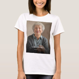 Best Ever Grandpa Since 20XX Simple Photo Basic T-Shirt