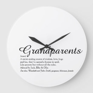 Best Ever Großeltern - Definition-Skript Große Wanduhr
