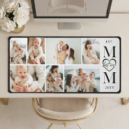 Best Ever Mom Personalized 7 Photo Collage Mother Schreibtischunterlage