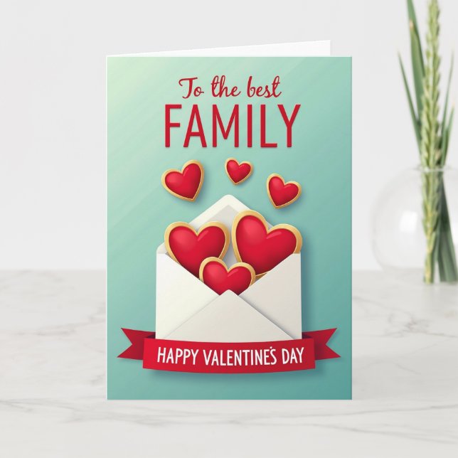 Best Family Valentines Day Card Karte (Vorderseite)
