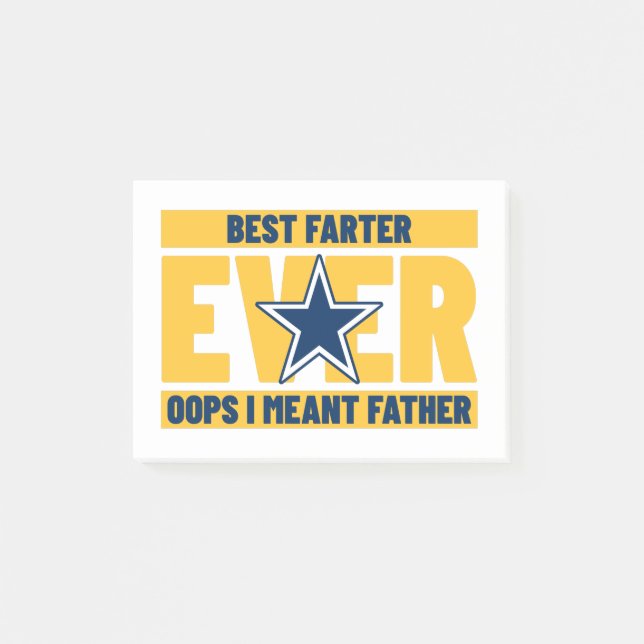 Best Farter Ever Oops I Meant Father Post-it Klebezettel (Vorderseite)