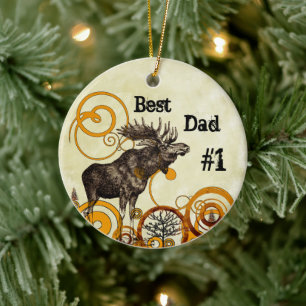 Best Father Award Ornaments Keramikornament
