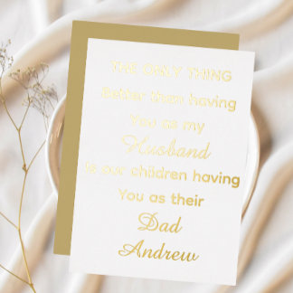 Best father's day Foil Holiday Card Folien Feiertagskarte