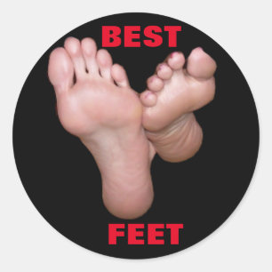 BEST FEET RUNDER AUFKLEBER