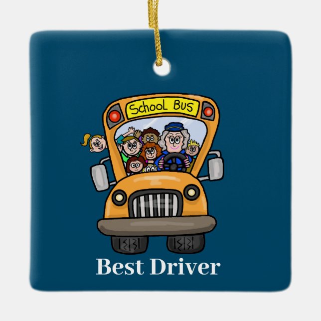 Best Female School Bus Driver Ornament (Vorderseite)