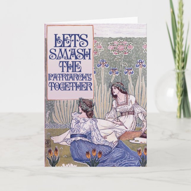 Best Feminist    FriendLets zerschlagen Patriarcha Karte (Vorderseite)