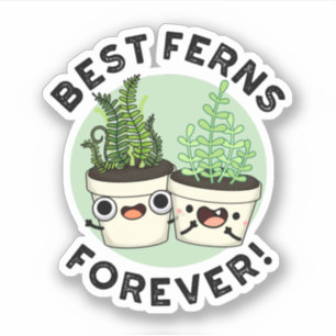 Best Ferns Forever Funny BESTE FREUNDIN Puff Aufkleber
