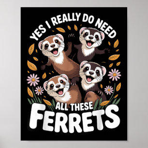 Best Ferret Art für Männer Frauen Kinder Liebe Pet Poster
