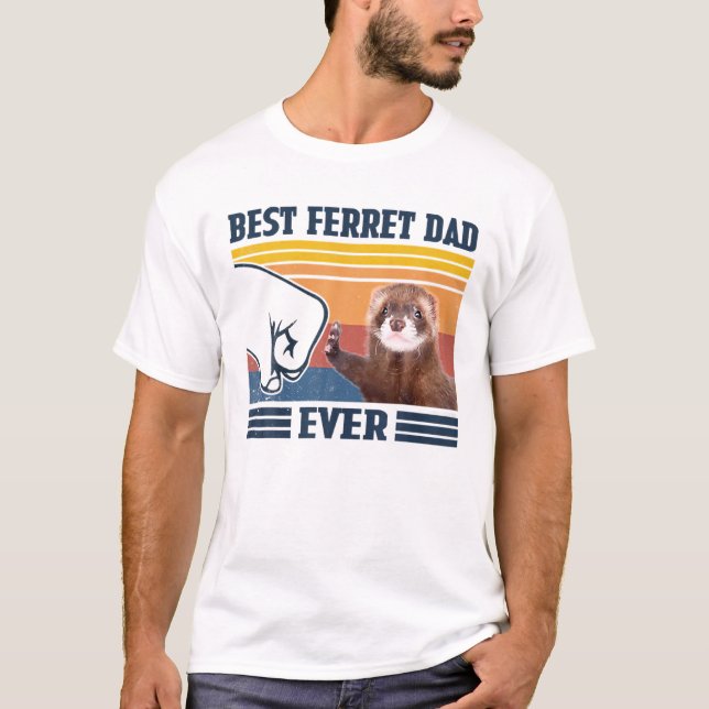 Best Ferret Vater Ever Fathers Day 2021 T-Shirt (Vorderseite)