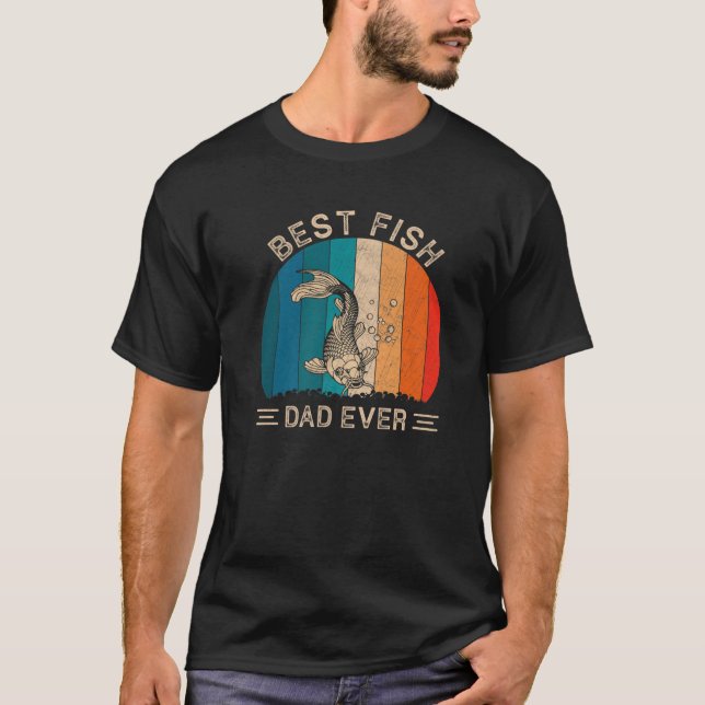 Best Fish Dad Ever Retro Fish Graphic Father's Day T-Shirt (Vorderseite)