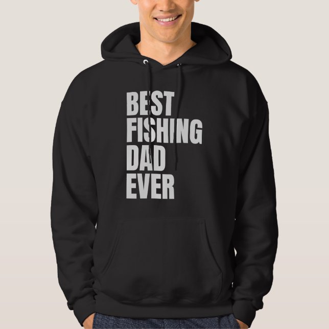 Best Fishing Dad Ever Angler Mens Fish Hoodie (Vorderseite)