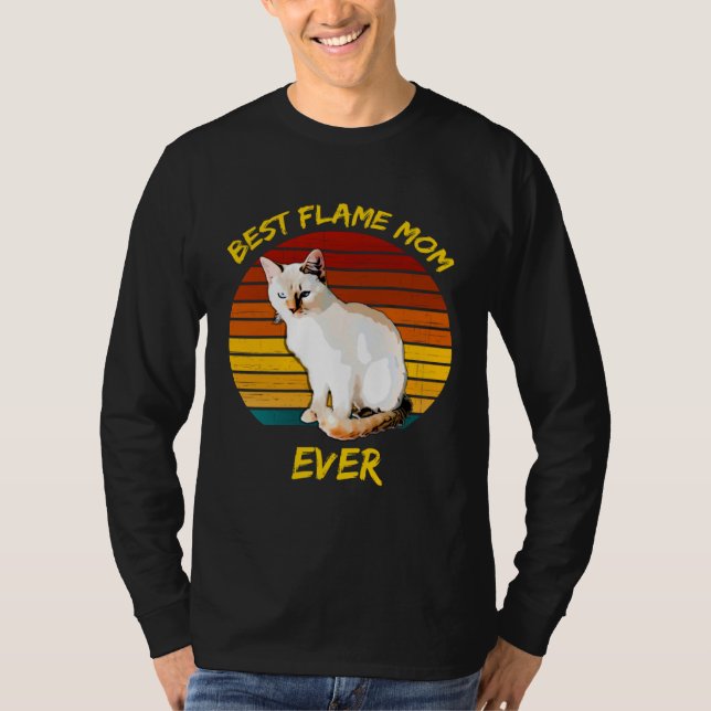 Best Flame Mom Ever  Flame Point Siamese Cat Kitte T-Shirt (Vorderseite)