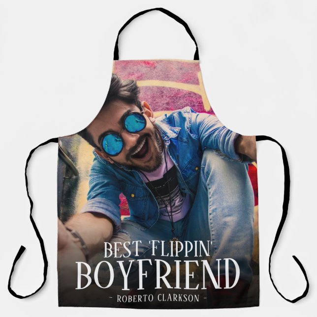 Best 'Flippin' Boyfriend-Foto | Name Schürze (Vorderseite)