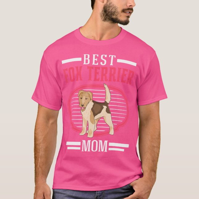 Best Foxterer Mama Drahthaar Fox Terrier T-Shirt (Vorderseite)