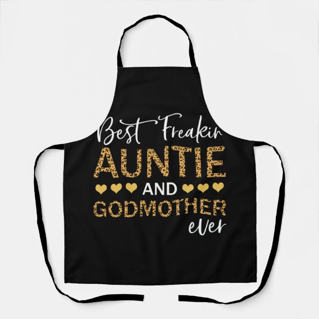Best Freakin' Tante und Godmutter je Lepard Schürze (Vorderseite)