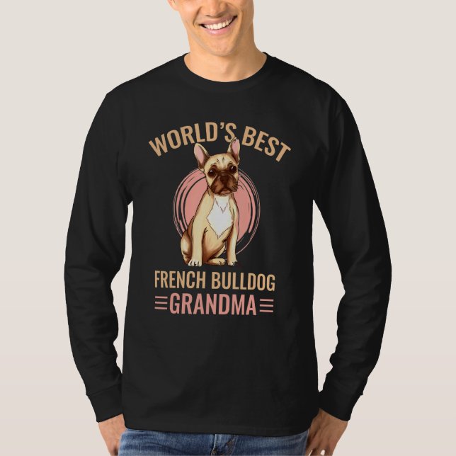 Best French Bulldog Oma T-Shirt (Vorderseite)