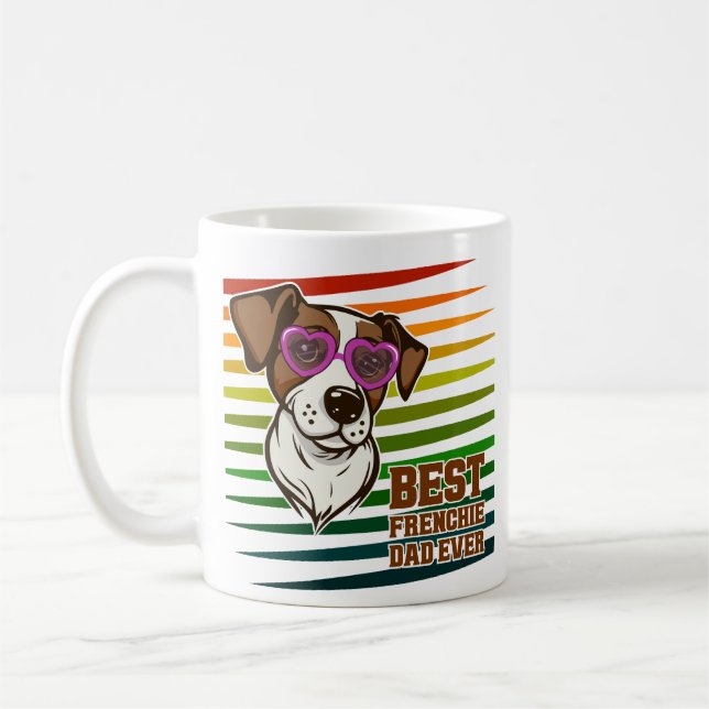 Best Frenchie Dad Ever Funny Dog Lover Gift Kaffeetasse (Links)