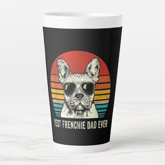 Best Frenchie Vater Ever Funny French Bulldog Vate Milchtasse (Vorderseite)