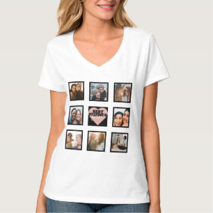 BEST FREUNDS Foto Collage Rose Goldenes Herz T-Shirt