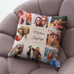 BEST FREUNDS Modernes Skript Instagram Foto Collag Kissen<br><div class="desc">Custom Besties Foto Kissen mit eigenen personalisierten Namen in einem Insta freundlichen Foto Collage Grid. Perfektes Geschenk für einen wahren Abschluss oder eine süße Geburtstagskarte für Ihre beste Freundin für immer. Das ist die rot-rosa Version.</div>