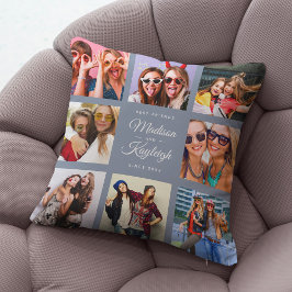 BEST FREUNDS Modernes Skript Instagram Foto Collag Kissen