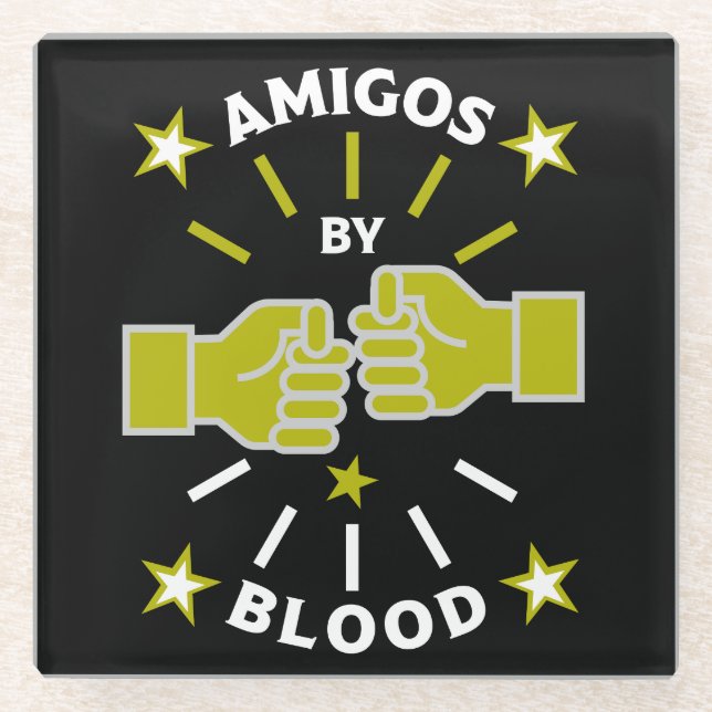Best Friend Amigos Glasuntersetzer (Vorderseite)